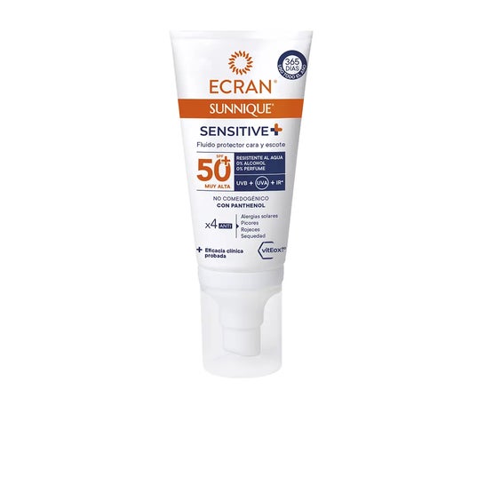 Ecran Sunnique Sensitive+ Facial Spf50+ 50 ml