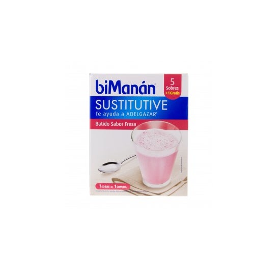 biManán Batido Sustitutivo Sabor Morango 6uds
