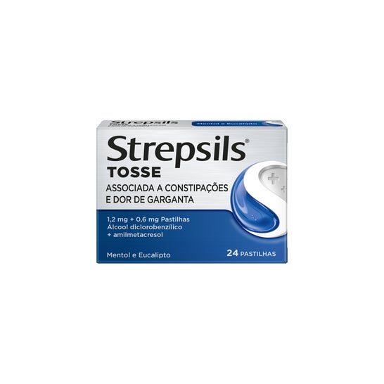 Strepsils Tosse Mentol e Eucalipto 1.2mg + 0.6mg 24 Pastilhas