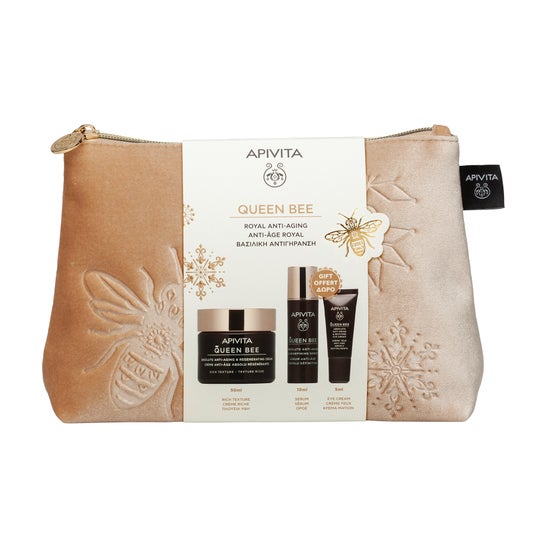 Apivita Pack Queen Bee  Crema Regeneradora Rica 50ml + Sérum 10 ml + contorno de ojos 1,5ml