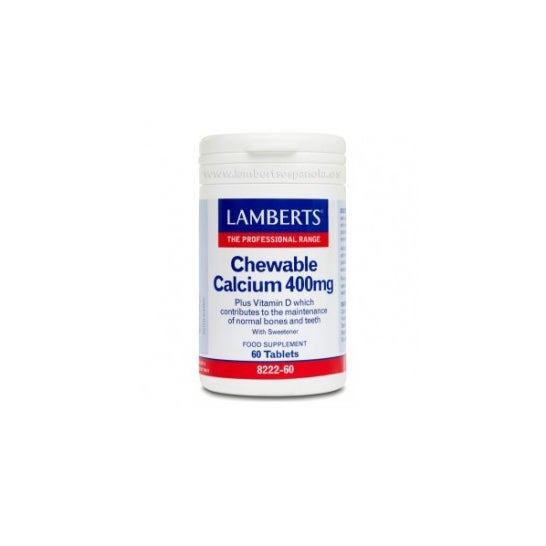 Lamberts Cálcio Mastigável 400 Mg 60 Comp