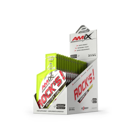 Amix Performance Rock's Gel Sin Cafeína Limón 20x32g