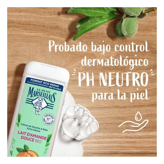 Le Petit Marseillais Gel Baño Leche de Almendras BIO 650ml Le Petit Marseillais Gel Baño Leche de Almendras BIO 650ml