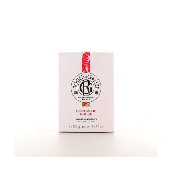 Roger & Gallet Jabón Beneficioso Jengibre Rojo 3x100g Roger & Gallet Jabón Beneficioso Jengibre Rojo 3x100g