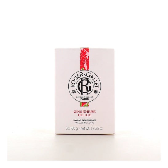 Roger & Gallet Jabón Beneficioso Jengibre Rojo 3x100g