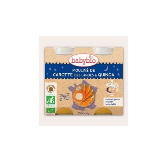 Babybio Organic Vegetais &amp; Quinoa Menu Jars em 8 meses 2 x 200 g
