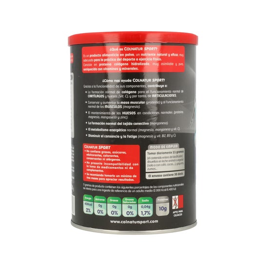 Colnatur Sport Colagénio Natural  Sabor Neutro 330gr