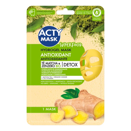 Máscara Acty Máscara Antioxidante Hidrogel Matcha Tea & Ginger