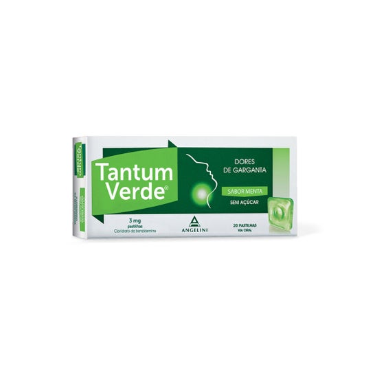 Tantum Verde Cloridrato de Benzidamina 3mg 20 Pastilhas