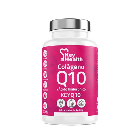 Colágeno Chave para a Saúde com Q10 + Ácido Hialurônico 745Mg 60caps
