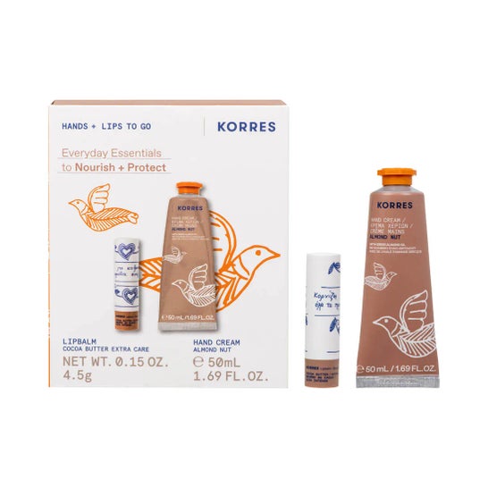 Korres Estojo Mãos Amêndoa 50 ml + Bálsamo Labial 4.5 g