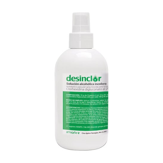 Desinclor Solução Alcoólica Colorida Clorexidina 2% 250ml