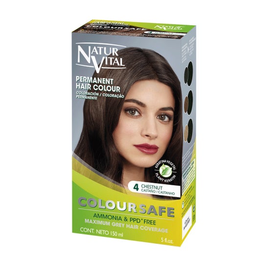 Corante Permanente NaturVital Coloursafe 4 Marrom 150ml
