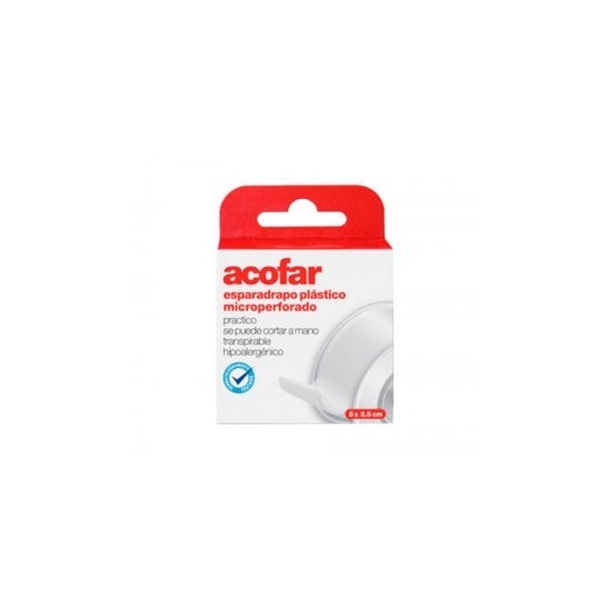 Fita adesiva microperfurada de plástico branco Acofar 5x2