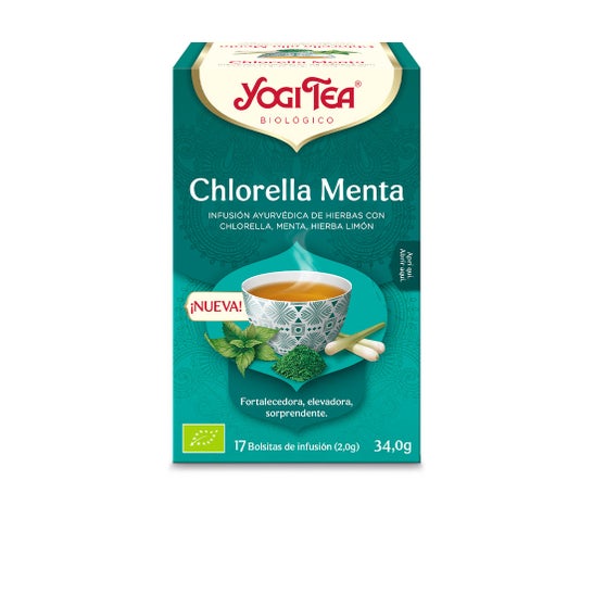 Chá Yogi Infusão Menta Chlorella 17 Sachets
