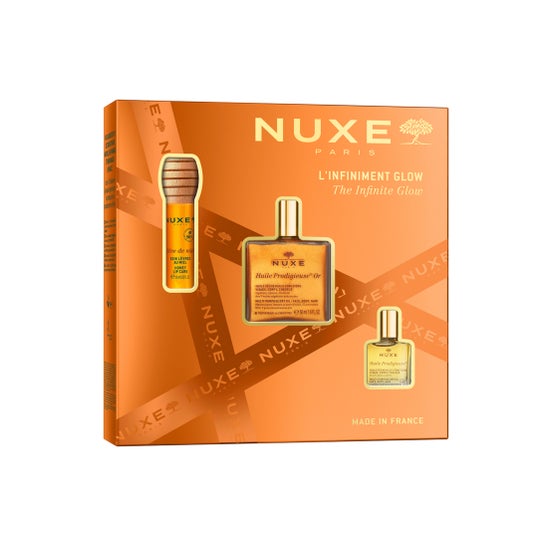 Nuxe Cofre Glow Infinito - Huile Prod Or + Reve The Miel Labial + Huile Classic