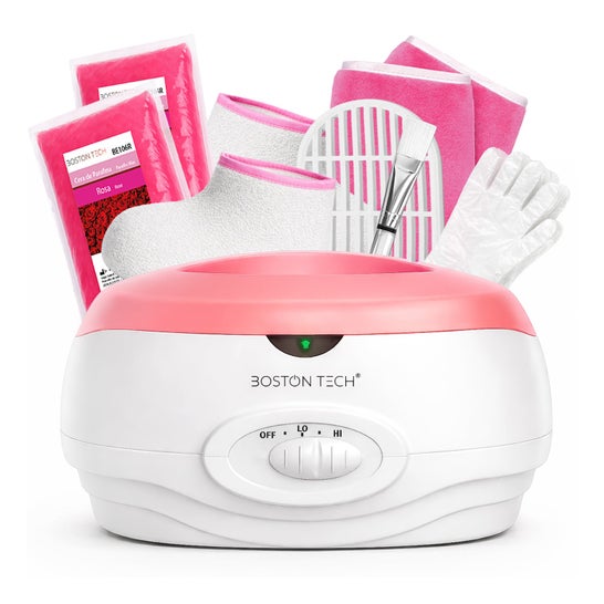 Boston Tech ParaffinLux Banho de Parafina para Mãos 3 Litros Com Cera Rosa