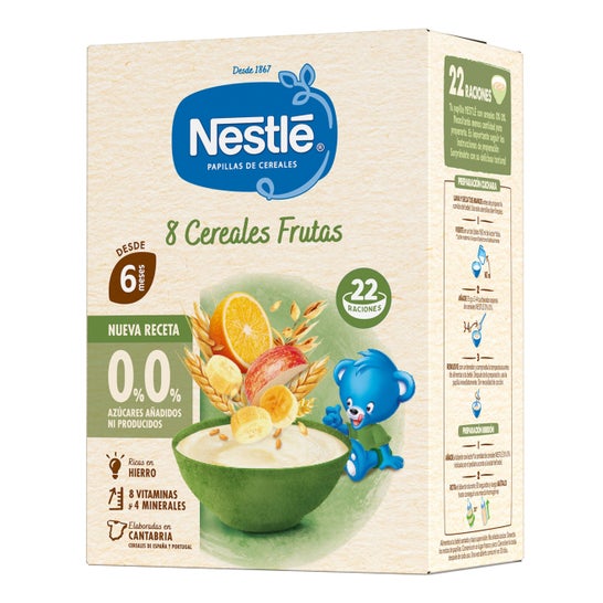 Nestlé Papa 8 Cereais com Fruta 0% Açúcares 330 g