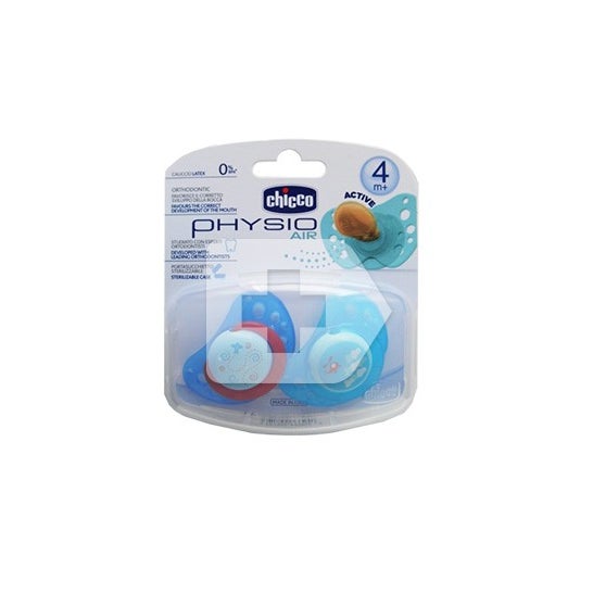 Chupeta anatômica de silicone Chicco ™ silicone 4m + azul 2uds