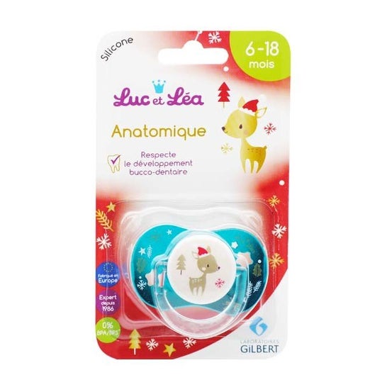 Luc et Lea Anatomical Pacifier 6-18m Fawn Christmas Fawn 1 Unit