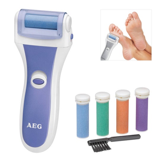 AEG PHE 5642 Dispositivo de pedicure para eliminar a dureza e calos nos pés azul e branco