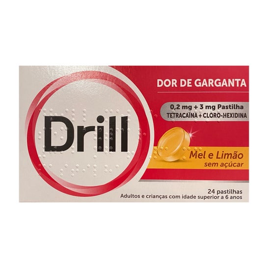 Drill Mel e Limão Sem Açúcar 0.2mg + 3mg 24 Pastilhas