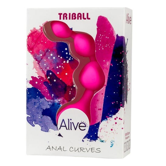 Alive Triball Bolas Anales Silicone Rosa 15cm 1 Unidade