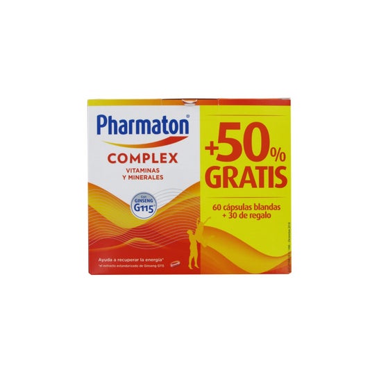 Pharmaton Complex Caps 60 + 30 Cápsulas Pacote Promocional