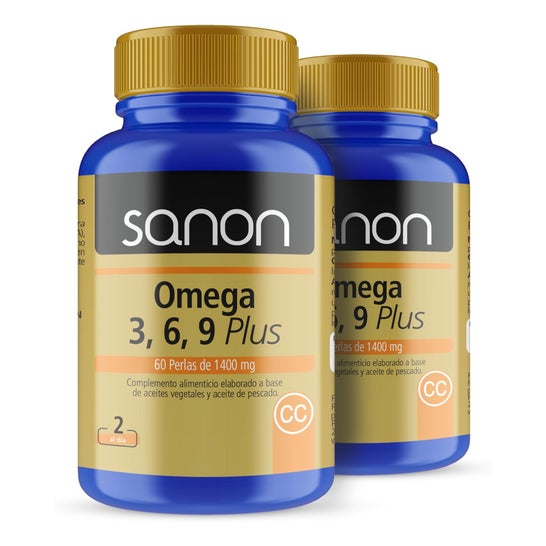 Sanon Pack Omega 3 6 9 Plus 1400mg 2x60 Pérolas