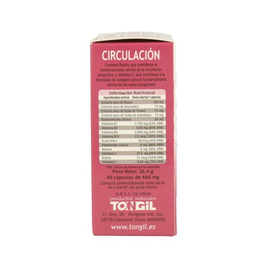 Tongil Nutriorgans Circulación 40 Cápsulas