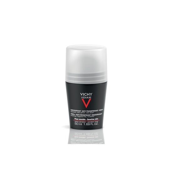 Vichy Homme Desodorizante Roll-On para peles sensíveis 50ml