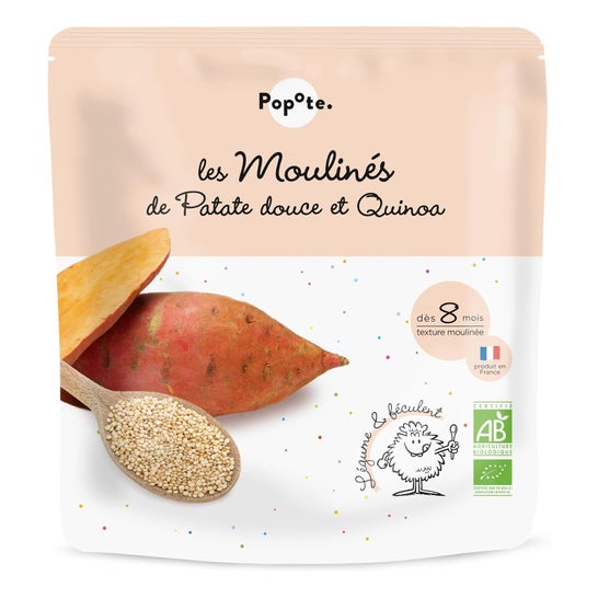 Popote Purés de Batata Doce e Quinoa +8M Bio 180 g