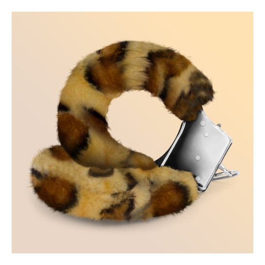 Crushious Love Cuffs Algemas de Pelúcia Leopardo 1 Unidade
