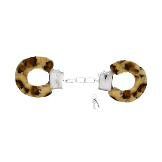 Crushious Love Cuffs Algemas de Pelúcia Leopardo 1 Unidade