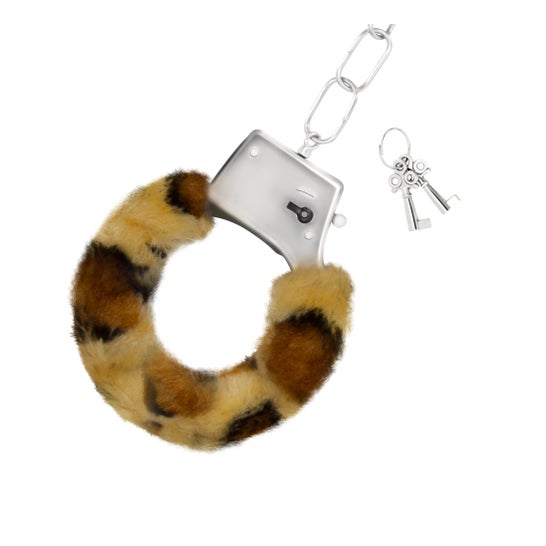 Crushious Love Cuffs Algemas de Pelúcia Leopardo 1 Unidade