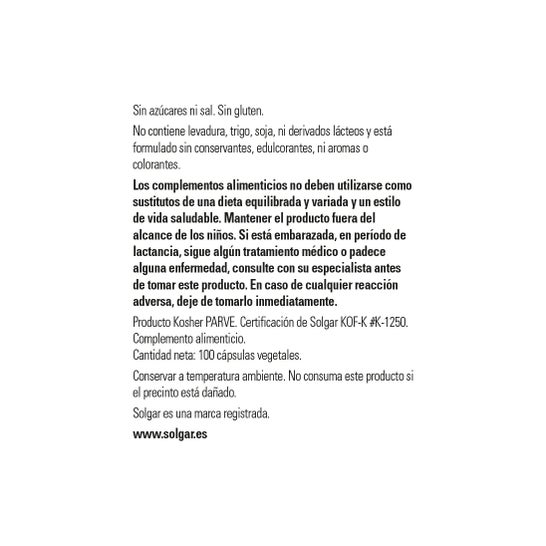 Solgar Vitamina C 500mg 100 comprimidos