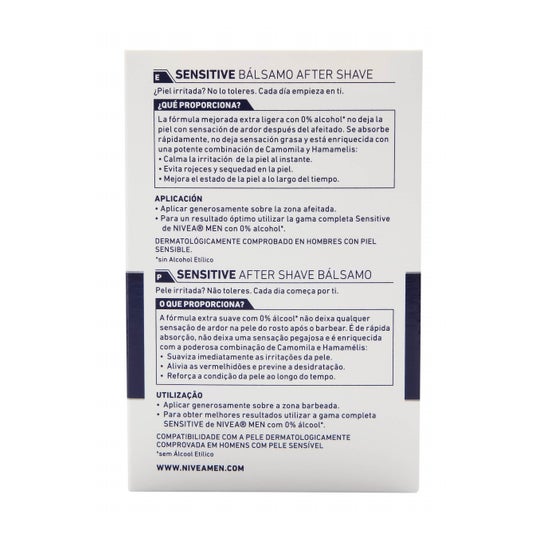 Nivea Men Sensitive After Shave Balm 0% Álcool 100ml