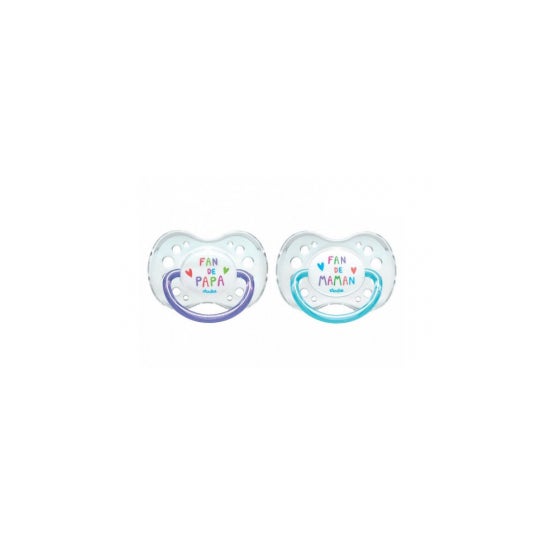 Dodie Anatomical Pacifier Silicone Duo Fan Dodie +18 meses