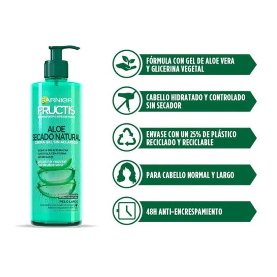 Gel Creme Secante Natural Garnier Fructis Aloe 400ml Gel Creme Secante Natural Garnier Fructis Aloe 400ml