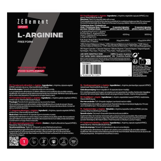 Zenement L-Arginina 360 vcaps