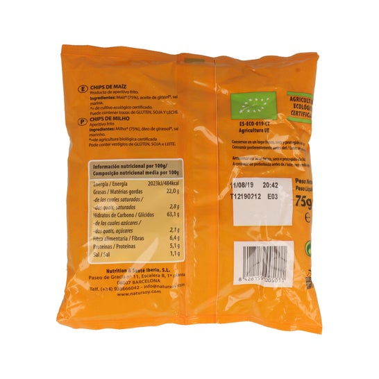 Batatas fritas de milho Natursoy Bio 75g