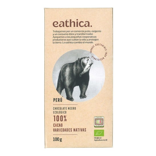 Eathica Chocolate Amargo 100% Peru Bio 100g