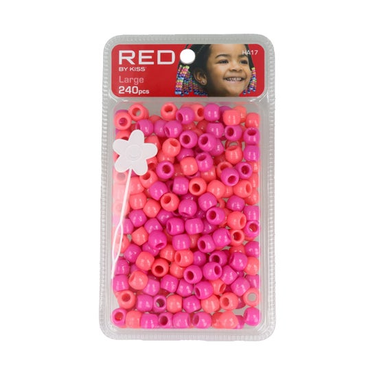 Red By Kiss HA17 Large Hair Beads Pink Assorted 240uds