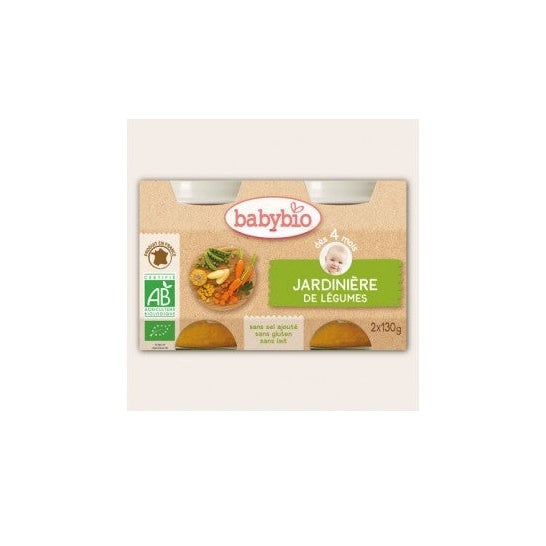 Babybio Organic Garden Garden Jars em 4 meses 2x130g