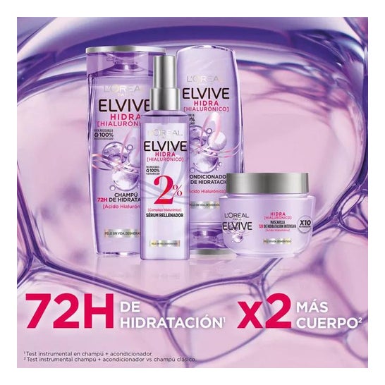 L'Oréal Elvive Hidra Hialurónico Champú 72H Hidratación 370ml L'Oréal Elvive Hidra Hialurónico Champú 72H Hidratación 370ml