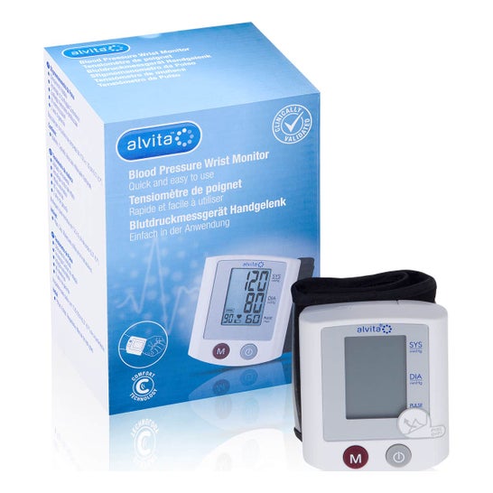 Medidor de pressão arterial de pulso Alvita novo 1ud
