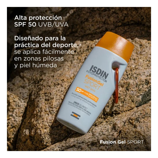 Fotoprotector ISDIN® Pack Gel de fusão desportivo SPF50+100ml + água de fusão SPF50+50ml