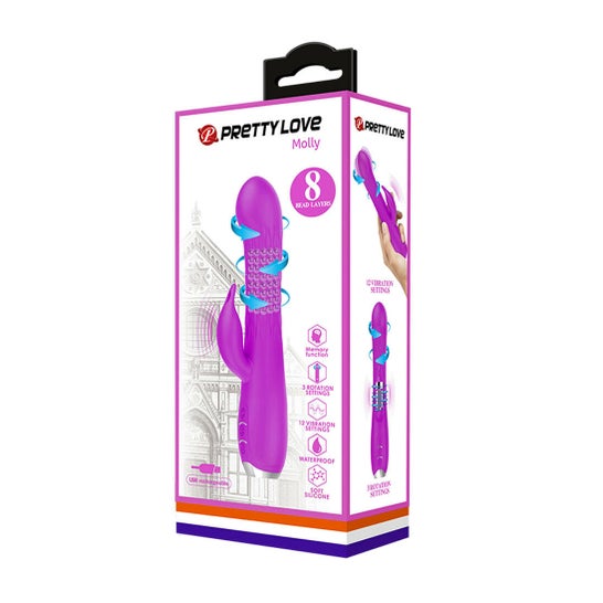 Pretty Love Molly Vibrador con Rotación Recargable Lila 1ud