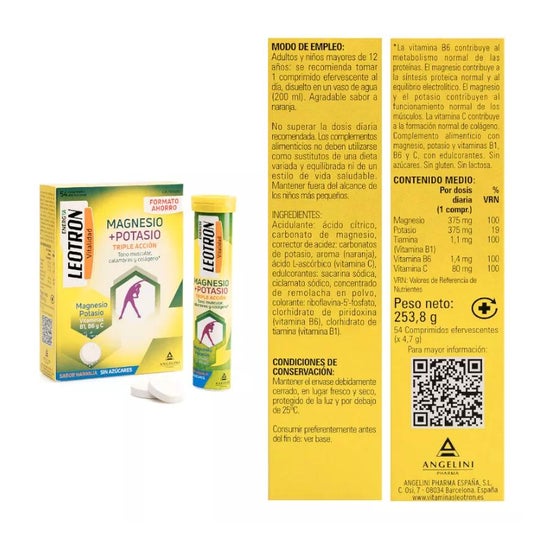 Leotron Magnesium+ Potasium 54comp Leotron Magnesium+ Potasium 54comp