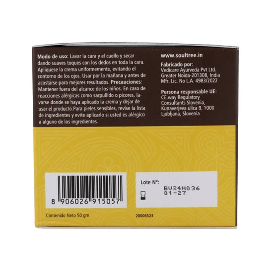 Creme facial Soultree Curcuma Amla Bhrami 60g